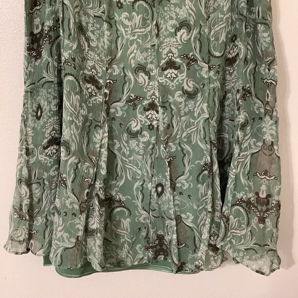 Vintage Y2K Pendleton Fairycore Festival Boho Floral Silk Ruffle Fairy Skirt 14 - Picture 3 of 12